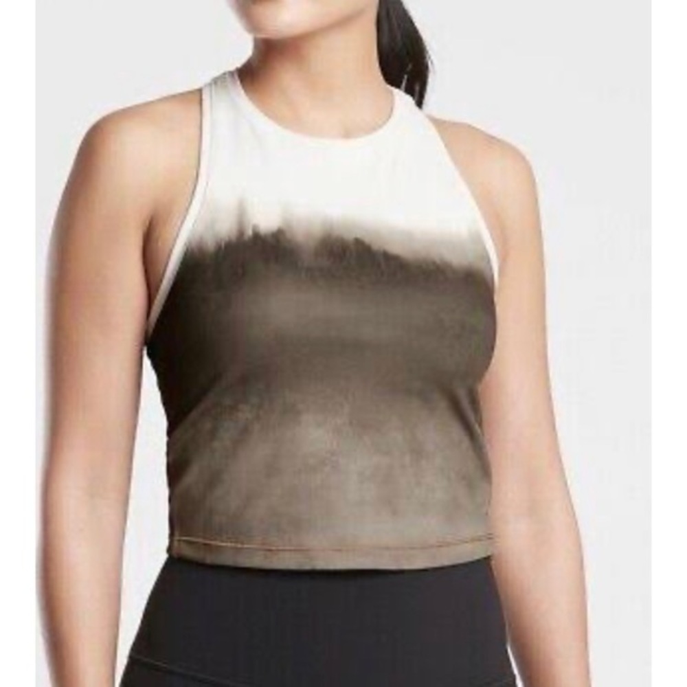 Athleta Shanti Watercolor Cropped Tank Top Size Extra Small